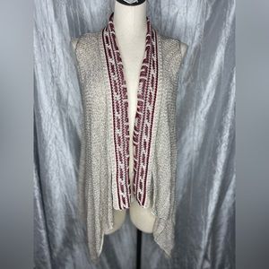 Absolutely Creative Worldwide cotton/acrylic sleeveless long sweater cardigan
